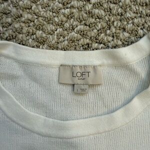 LOFT White Knit Sweater